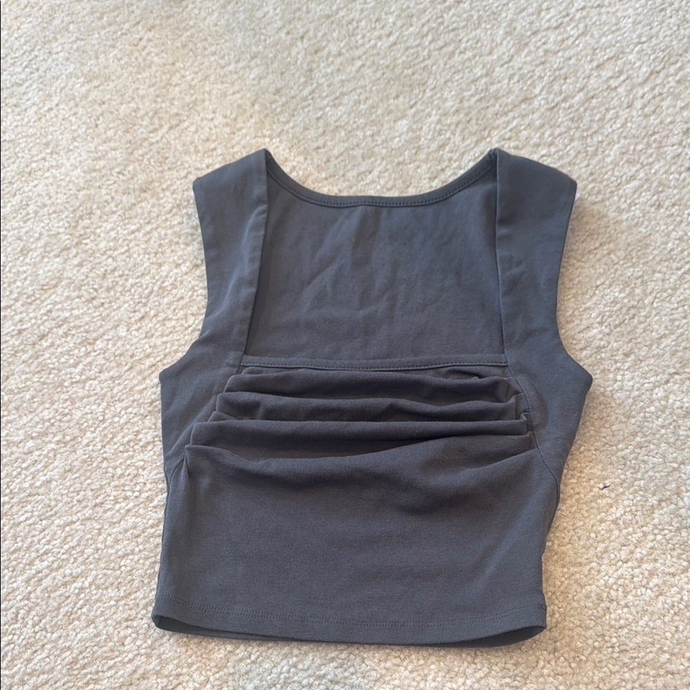 Gray Sleeveless Women's Top
